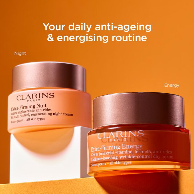 Extra-Firming Energy and Extra-Firming Night daily anti-ageing energizing routine